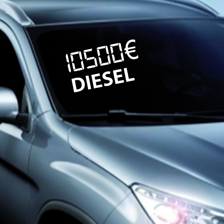 stickers chiffre digital diesel blanc principal